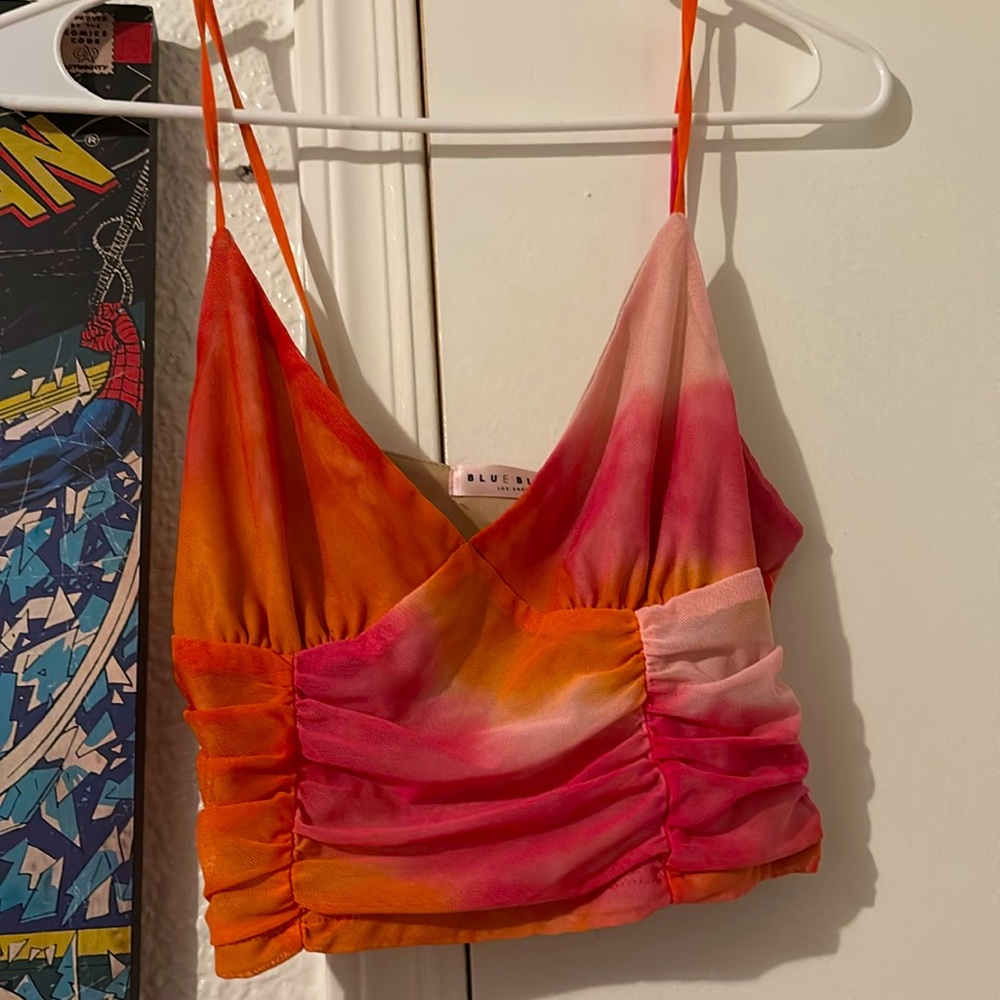 Tie-dye tank crop top